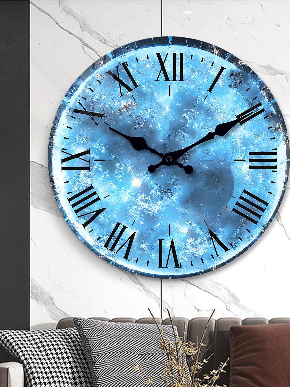 Internet-Famous Silent Wall Clock, Living Room Clock, Bedroom Clock, Creative Quartz Clock, Simple Modern Glass Wall Clock for Home Use