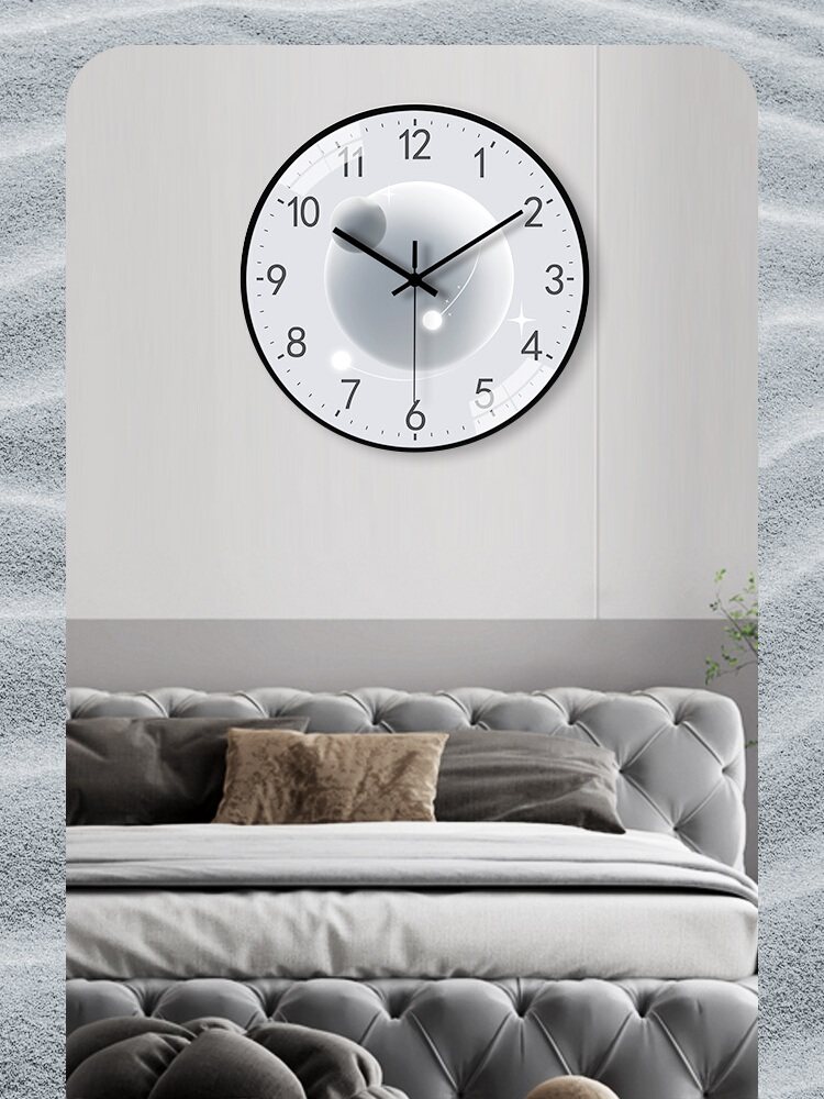 Simple Clock Wall Clock Living Room Stylish Creative Personality Clock Wall Watch Home Silent Radio-Controlled Clock Electronic Quartz Clock