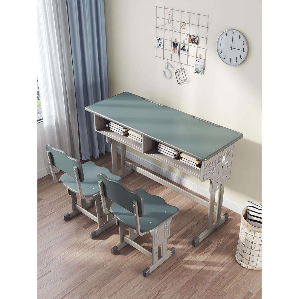 Double desks and chairs for primary and secondary school students training institution tutoring class writing table children's classroom learning desk