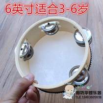 Percussion instrument childrens kindergarten tambourine Orff with early rattle double row teacher teaching aids props tambourine dance