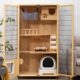 Cat Villa Manufacturer Direct Sales Solid Wood Cat Cage Extra Large Pet Home Cage Indoor Three-Layer Four-Layer Free Space Cat Room