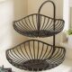 Kitchen Countertop Vegetable Storage Rack Double-Layer Basket Organizer Desktop Stove Top Onion Ginger Garlic Fruit Shelf