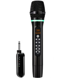 New D300U Karaoke Universal Microphone with Adjustable Frequency, Reverb, and Bass, Wireless Microphone with One-To-Two Connectivity