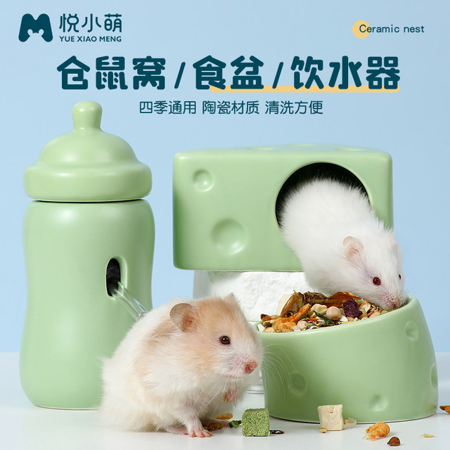ໂຖປັດສະວະອາຫານ Hamster, ໂຖປັດສະວະເຂົ້າ, ກະຕຸກບານ, ນໍ້າພຸດື່ມ, ກະຕຸກນ້ໍາເຊລາມິກ, cage, ພູມສັນຖານ, ຫມີທອງຄໍາທີ່ມີຄວາມຈໍາເປັນປະຈໍາວັນພິເສດ