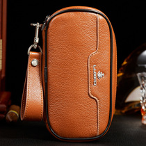 LUXFO Langyou first-layer cowhide portable multi-functional pipe bag smoking accessories storage bag gift box LF-7012