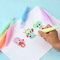 Expansion brush 3D three-dimensional popcorn bubble pen network new heating pine foam pen DIY handmade watercolor pen