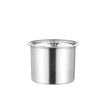 Stainless steel seasoning jar with lid lard basin household seasoning jar commercial flavor cup condiment kitchen chili oil basin bottle
