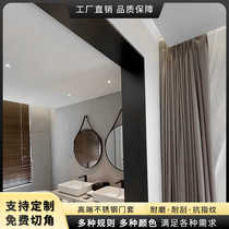 Seamless thickened minimalist customized new stainless steel one-piece balcony pass cover titanium alloy moisture-proof window cover