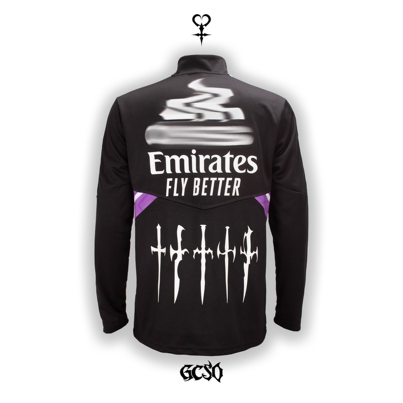 Gochaskero [Gcso]“ Override” Half-Zip Football Sportswear Black Long-Sleeved Jersey