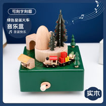 Wooden Bluetooth music box spinning and dancing Christmas birthday gift for girls and boys Sky City music box