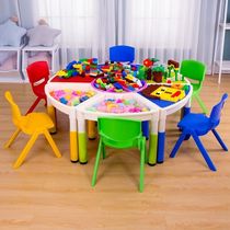 Desktop toy set building block table educational space sand table multi-functional game sand table experience childrens square stall
