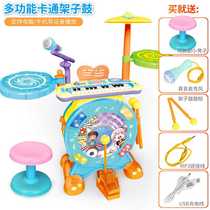 Upscale Multi-functional Childrens frame Drum Beginner big number Knocks percussion instrument 3-6-10-year-old baby Puzzle Toy