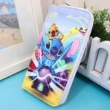 Unisex pu с длинным кошельком милый Lilo Stitch Multifunction Women