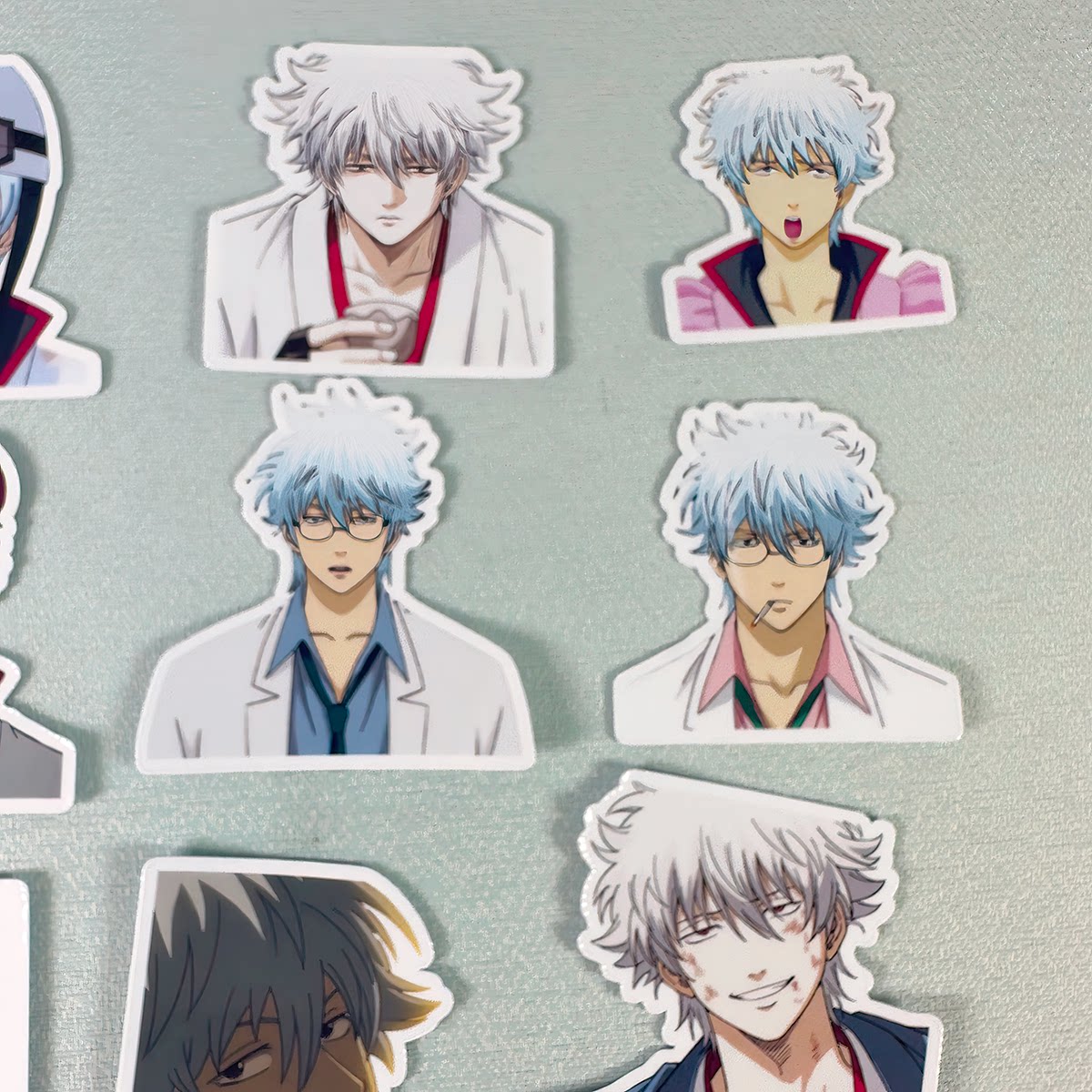 坂田银时高清防水贴纸漫画银魂周边宇宙战斗种族装饰贴手机笔记本：为爱