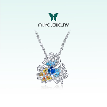 Makino sapphire colored gemstone necklace