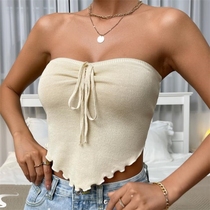 欧美性感挂脖吊带裹胸抹胸上衣女 Sexy Crop Tank Tube Top Women