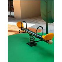 Childrens play facilities direct sales kindergarten indoor and outdoor double seesaw childrens outdoor iron frame spring seesaw