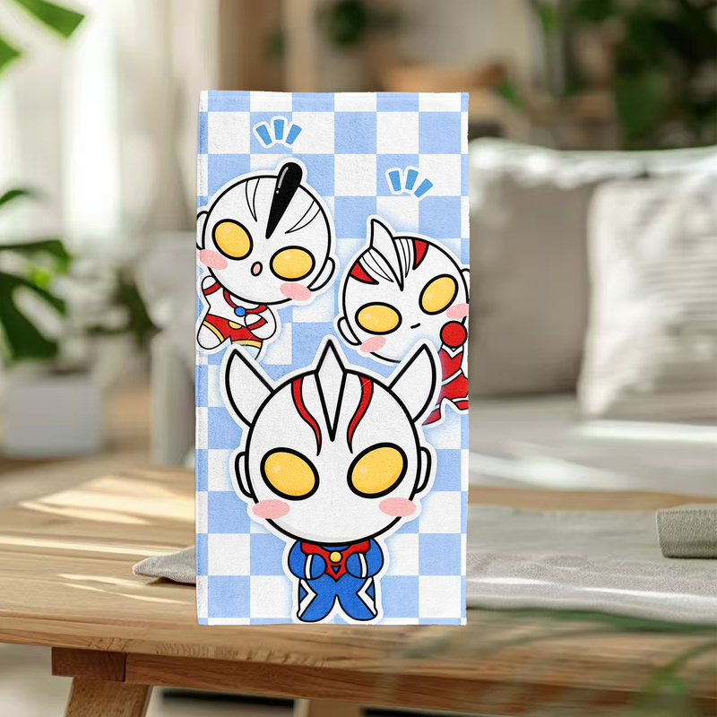 Ultraman Cartoon Children's Towel Thickened Microfiber Bath Towel for Home Bathroom Beach Lint-Free Bath Towel