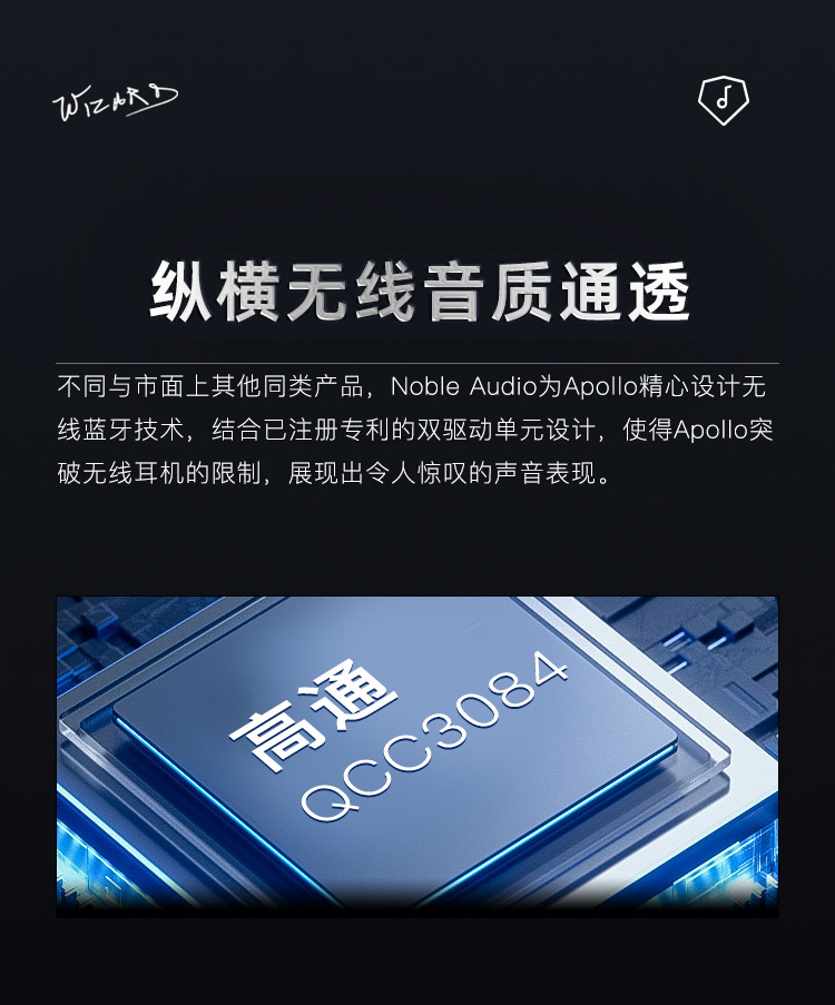 NOBLE 阿波罗Apollo动圈平板单元头戴耳机降噪帝捷
