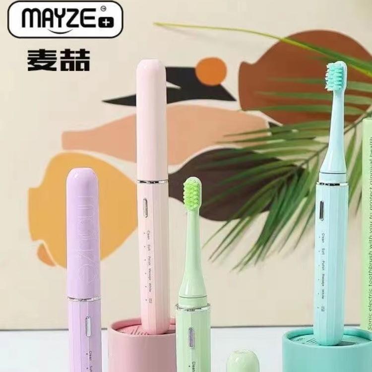 Mayze Electric Toothbrush Sonic Fully Automatic Rechargeable Soft Bristle Adult Student Male and Female Couple Toothbrush Head