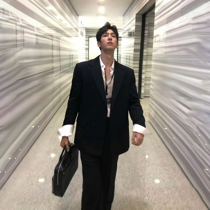 Jing Boran's Same Style Suit Jacket for Men, Autumn High-End Mature Style, Suitable for Work, Commuting, and Business Formal Wear