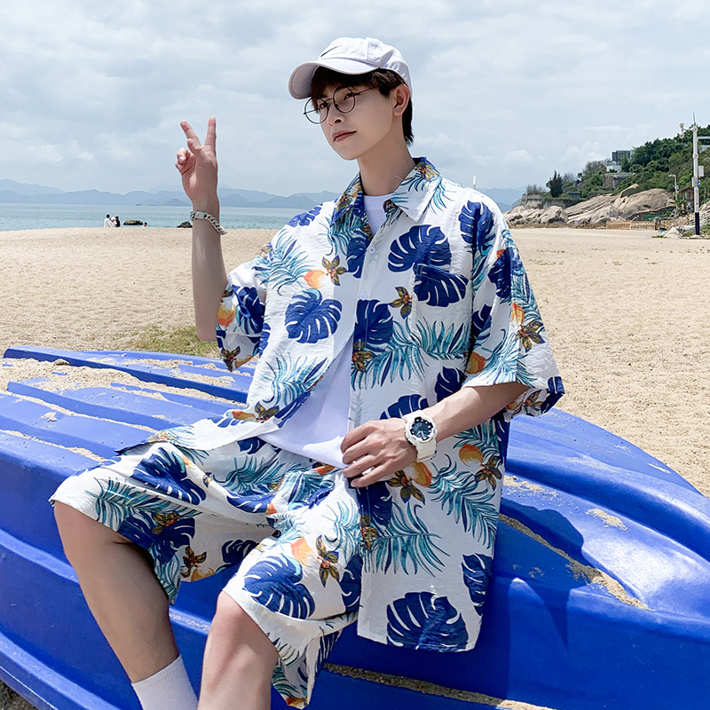 Beach Vacation Shorts for Men, Sanya Travel Outfit, Men's Ice Silk Quick-Drying Shorts That Can Be Worn in the Water, Swimming Set