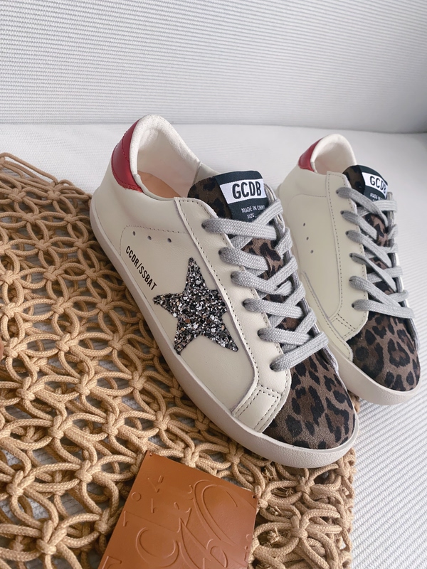 Asu In-Stock Leopard Print Star Distressed Dirty Shoes for Women 2026 New Thick-Soled Casual Shoes Versatile Sneakers