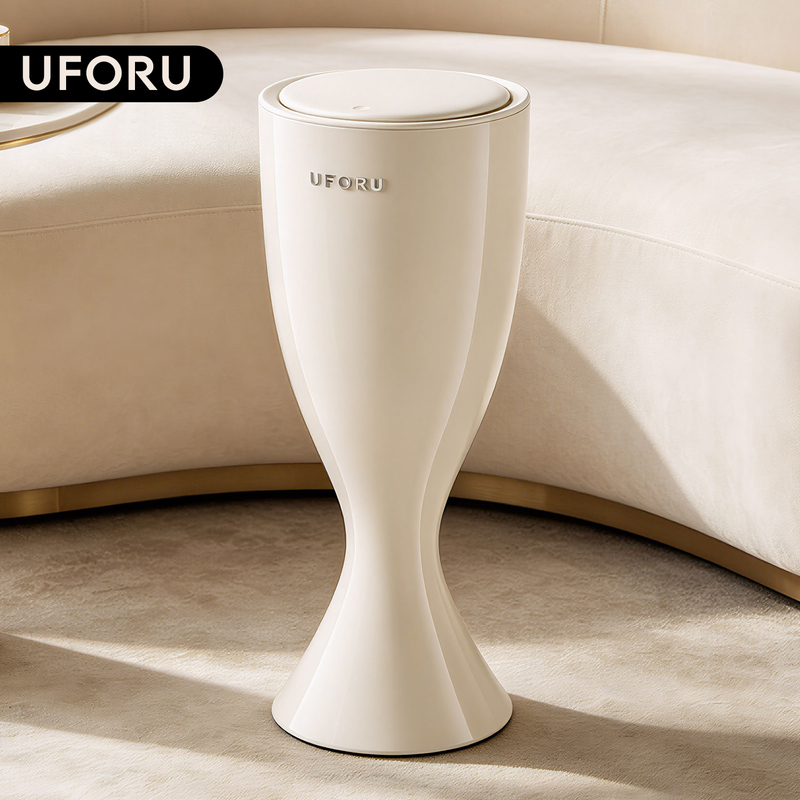 Ufuru Trash Can for Home Use, 2026 New Model, Suitable for Kitchen, Dining Room, Living Room, Light Luxury, High-End, Tall Style, Movable, Press-Type