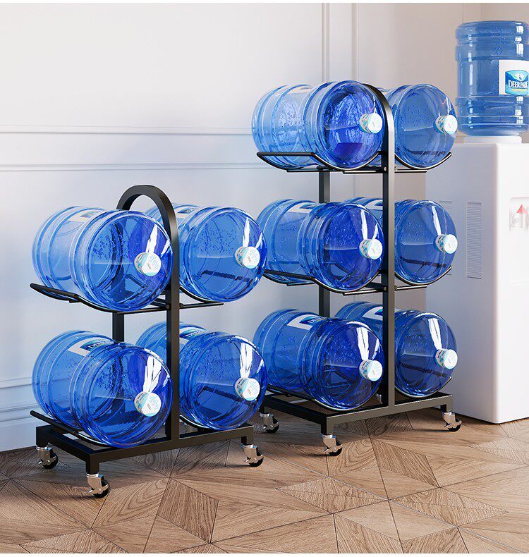 Стенд бутилированной воды 桶架可拆卸大桶矿泉水桶纯净水桶架办公室瓶装水储存架滑轮