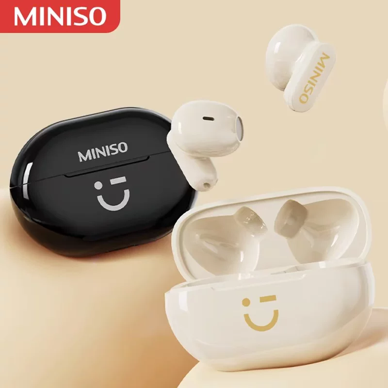Беспроводные полуподушечки Miniso Mingyin Youpin, Bluetooth наушники полузакрытые, шумоподавление, спортивные, премиум, длительная работа батареи, новые для женщин