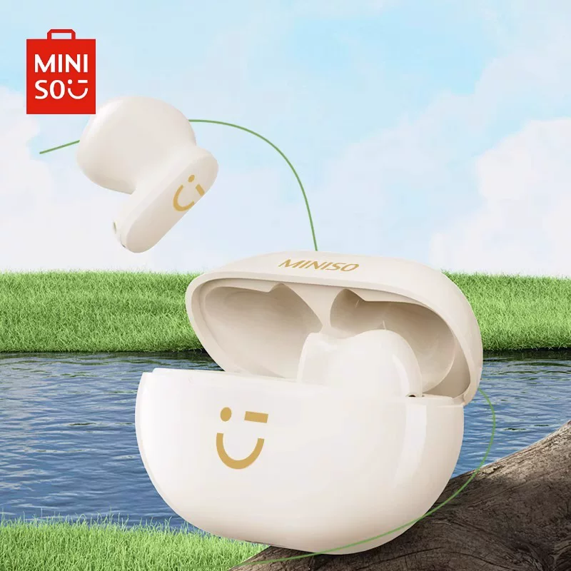 Беспроводные полуподушечки Miniso Mingyin Youpin, Bluetooth наушники полузакрытые, шумоподавление, спортивные, премиум, длительная работа батареи, новые для женщин