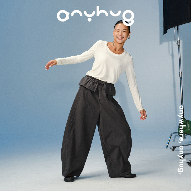 Anyhug Stylish Casual Pants for Women, Pear-Shaped Loose Straight-Leg Scimitar Pants with Drape, Floor-Length Wide-Leg Pants Anyhug Stylish Casual Pants for Women, Pear-Shaped Loose Straight-Leg Scimitar Pants with Drape, Floor-Length Wide-Leg Pants