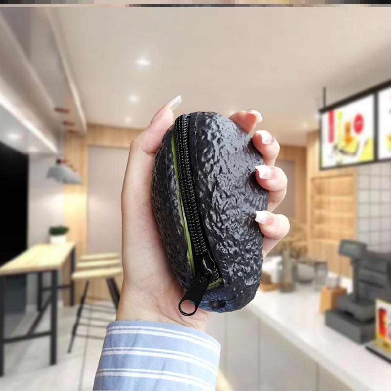 Amazon Artificial Avocado Coin Purse Key Storage Bag Fun Novelty Gift Mini Bread Children's Cross-Border