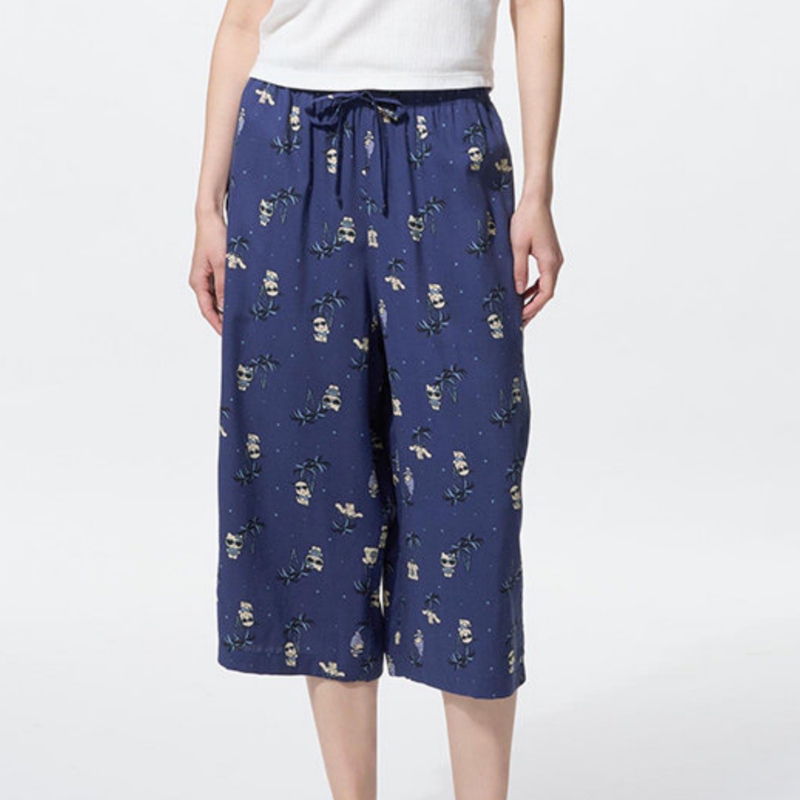 Japanese Women's Clothing Sanrio Comfortable Versatile Loose-Fitting Cropped Pants Casual Trousers 488158 488159 488160