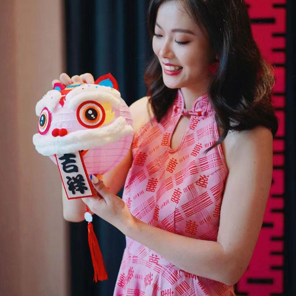 Morning Gown Photo Props Festive Lion Lantern Wedding Shooting Photography Wedding Chinese Wedding Wedding House Arrangement Decoration-Taobao