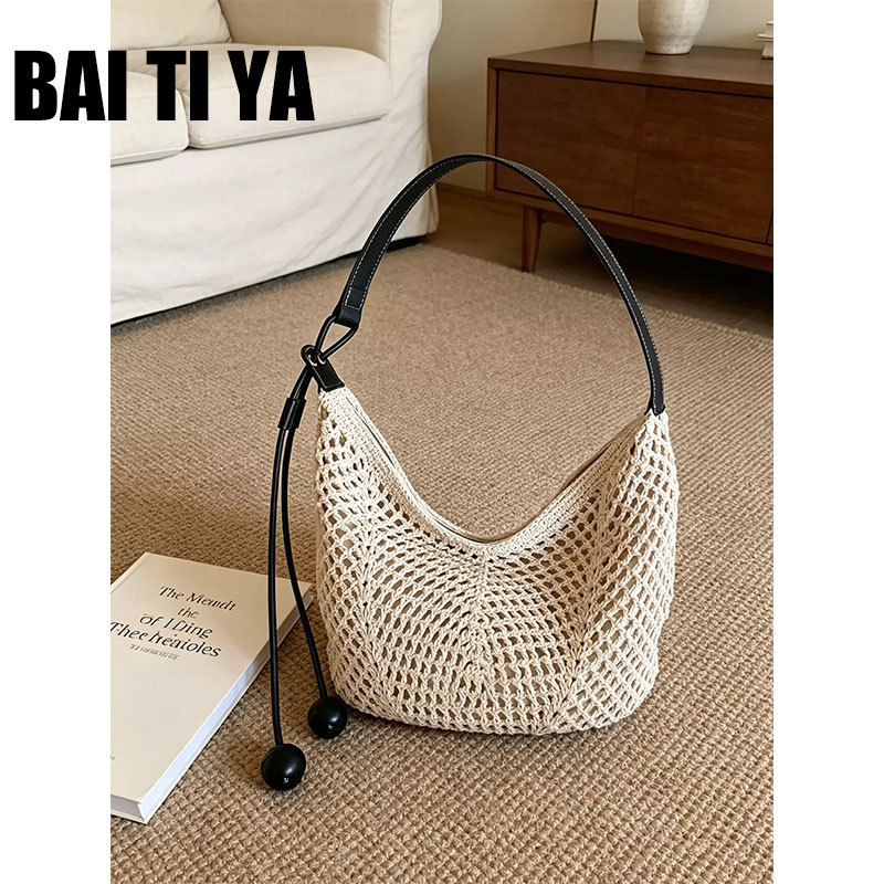 High-End Niche Non-Crowded Woven Tote Bag for Women, 2026 New Trendy Beach Bag, Commuter Crossbody Bag High-End Niche Non-Crowded Woven Tote Bag for Women, 2026 New Trendy Beach Bag, Commuter Crossbody Bag