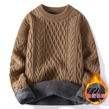 Men's winter sweater round neck thickened velvet Men's winter sweater round neck thickened velvet