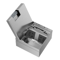 Benji 304 stainless steel flat embedded floor socket invisible five-hole strong and weak current marble floor socket