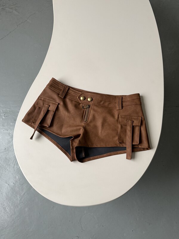 Cat Cat Go Foreign Trade E Motorcycle Style Hot Girl Shorts Slimming Hip-Hugging Hot Girl Heavy-Duty Leather Pu Shorts Sexy Low Waist Cat Cat Go Foreign Trade E Motorcycle Style Hot Girl Shorts Slimming Hip-Hugging Hot Girl Heavy-Duty Leather Pu Shorts Sexy Low Waist