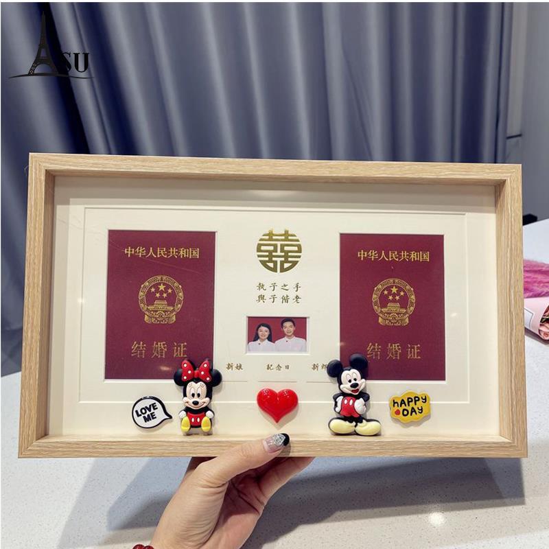 Registration Photos, Couple Outfits for Marriage Registration, Marriage Certificate Photo Frame, Wedding Photos, Marriage Certificate Photos, Gift Commemorative Ornaments