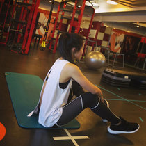 Sports fitness Womens vest loose blouse backless back split running fast training yoga clothing summer