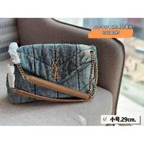 TAO Taiwan washed denim womens bag chain messenger bag wandering bag second-hand versatile 2023 new retro fashion