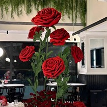 520 Valentines Day rose paper art flower mall dp point Internet celebrity photo giant super large decoration layout props beautiful display
