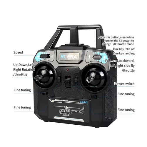 RC ERA C187 2.4G 4CH Однолопастной EC-135 Масштаб 6-осевой гироскоп E