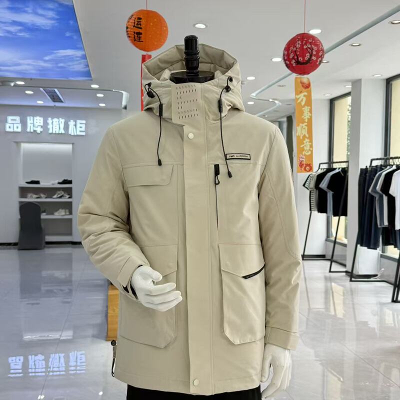 95% down + 800 Fill Power, Clearance Sale, Men's Winter Warm Hooded Two-Tone down Jacket 4W198A 95% down + 800 Fill Power, Clearance Sale, Men's Winter Warm Hooded Two-Tone down Jacket 4W198A