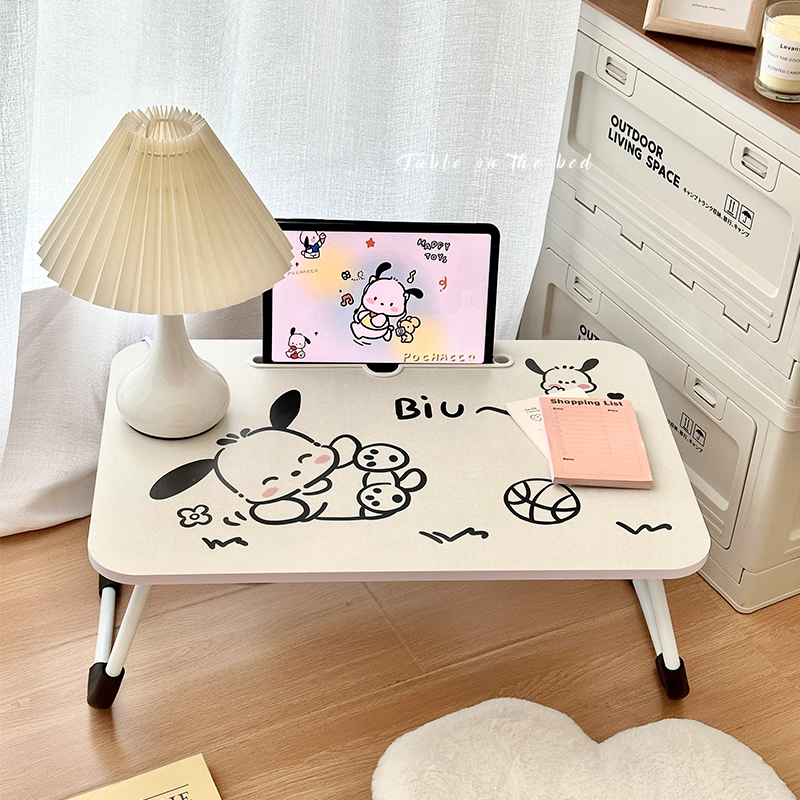 Cute Bed Small Table Student Dormitory Sloth folding computer desk Home drifting window Easy learning small table plate-Taobao