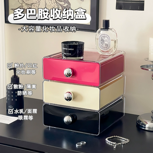 Настольная косметическая коробка для хранения, туалетный столик для ухода за кожей, помада