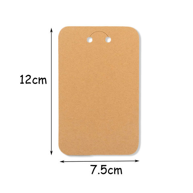 7.5*12cm Keychain Packaging Card Kraft Paper Card DIY Jewelry Display Cardboard Key Ring Retail Label