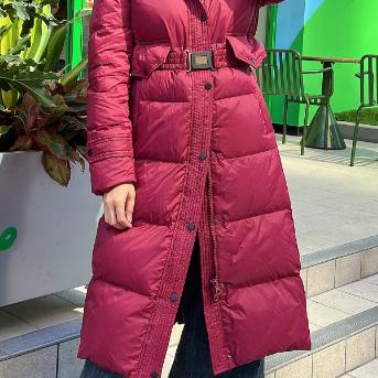 Yinjia Brand Long down Coat with Belt for Waist Cinching Yinjia Brand Long down Coat with Belt for Waist Cinching