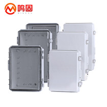 Minggu ABS plastic waterproof box indoor and outdoor monitoring power distribution junction box gray power cable rainproof junction box 4